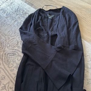 Alfani black cardigan, ruffle sleeve with tie